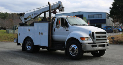 2015 Ford F750 Service Truck, Stellar 12630 Crane, 1 Owner, Under CDL, 277k Miles