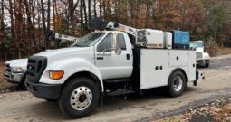 2007 Ford F-750 Mechanics Truck, C7 Cat, 6 Speed Manual, IMT 10,500# Crane, Welder, Compressor, Drawers, 269k Miles