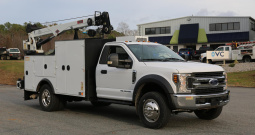 2018 Ford F-550 4WD Mechanics Truck, Diesel, 168k Miles, IMT Dominator Bed, 7500-22 Crane, Compressor, Drawers