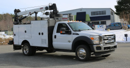 2015 Ford F-550 Service Truck, IMT Dominator Bed, 6000-22 Crane, Compressor, Drawers, Diesel, 195k Miles