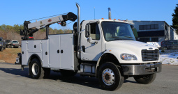 2007 Freightliner M2, 4WD, Cat C7, Manual, 14′ IMT Dominator Bed, 10,500 Crane, Product Tanks, Compressor, Drawers, 243k Miles