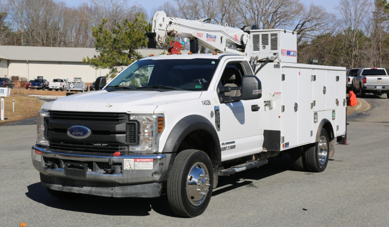 2019 Ford F-550 Service Truck, Stellar TMax Aluminum Body, Drawers, 7621 Crane, Compressor, 4WD, Diesel. 191k Miles. full