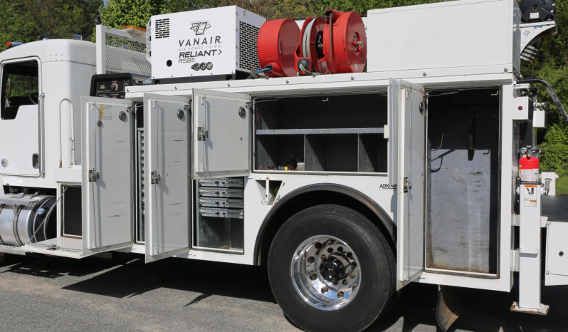 2018 Kenworth T370 Mechanics Truck, 14′ Adkins Bed, Stellar 12630 Crane, RS85 Compressor, Lincoln Vantage 500 Welder, PX9 350hp, Allison Auto full
